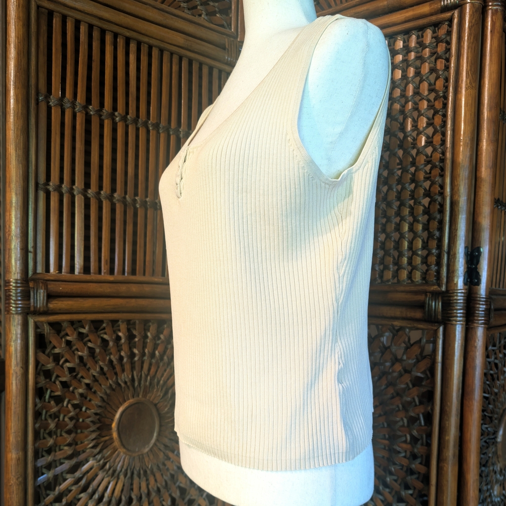 AUGUST SILK - Ribbed Knit Tank - VTG - XL - Picture 6 of 8